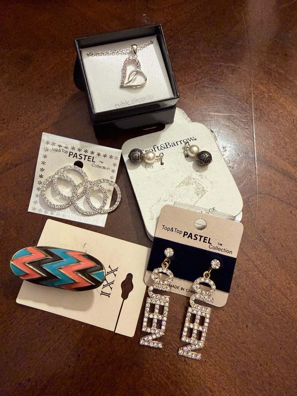 Mixed Fashion Jewelry Lot 5pc Croft & Barrow XXI Top & Top Pastel Collection